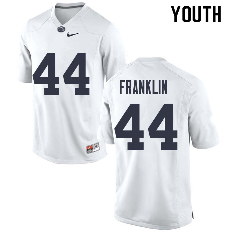 NCAA Nike Youth Penn State Nittany Lions Brailyn Franklin #44 College Football Authentic White Stitched Jersey ATP2698FG